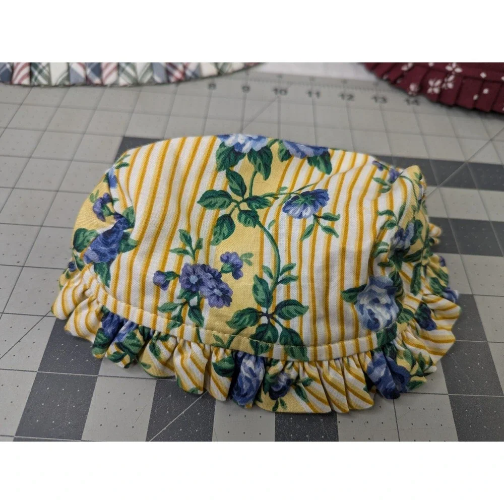 Longaberger‎ Fabric Basket Liner Lot of 3 Market Plaid Red Blue Flower Trellis